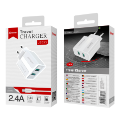 Kit Chargeur de Voyage 2USB / Type-C - D-powe | Smarty Paris